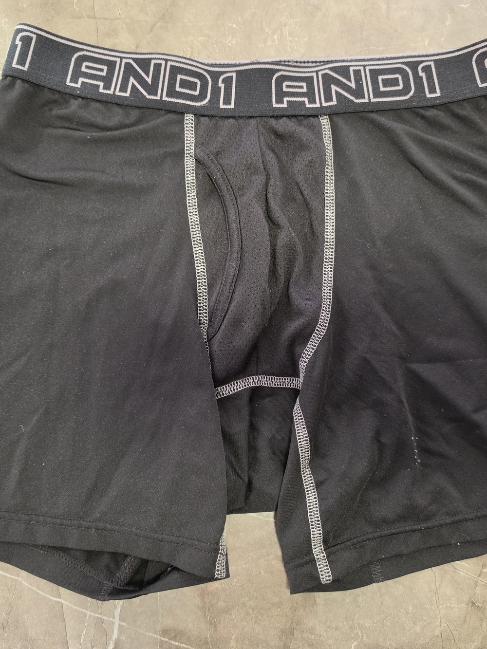 AND1 Black Boxer Briefs with Contrast Stitching